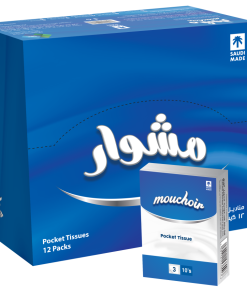 مشوار مناديل وجه جيب - 10 منديل - 3 طبقات -12 عبوة